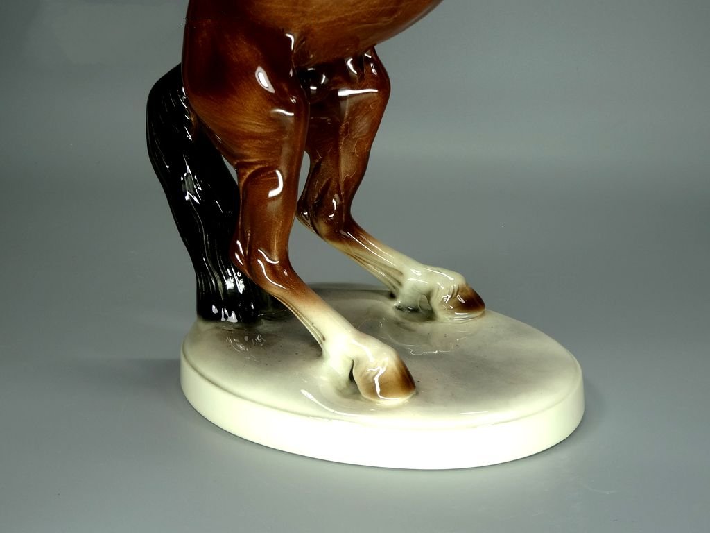 Vintage Rearing Horse Porcelain Figurine Original Katzhutte Germany 20th Art Statue Dec #Rr74