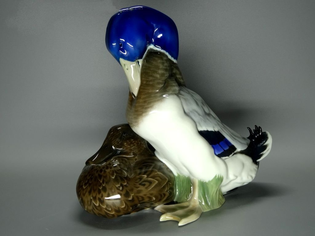 Vintage Pair Of Ducks Porcelain Figurine Original Rosenthal Germany 20th Art Statue Dec #Rr137
