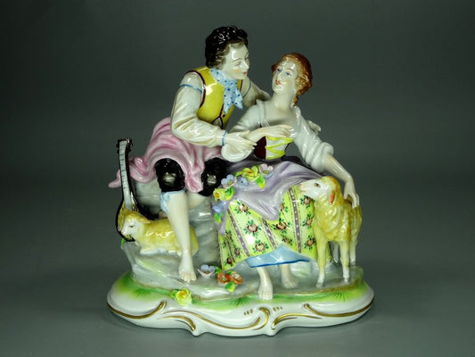 Vintage Summer Meadow Porcelain Figurine Original Volkstedt Germany 20th Art Statue Dec #Rr111