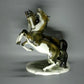 Vintage Playing Horses Porcelain Figurine Original Unterweissbach Germany 20th Art Statue Dec #Rr41