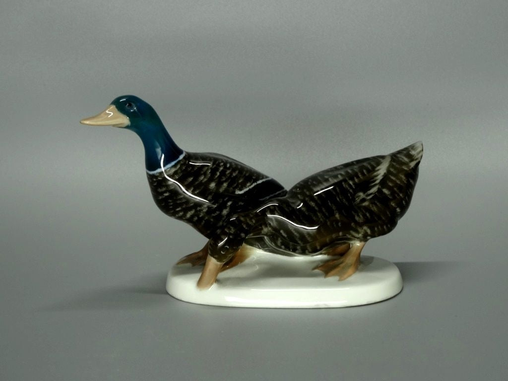 Antique Ducks Birds Porcelain Figurine Original Rosenthal Germany 20th Art Statue Dec #Rr26