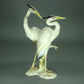 Vintage Herons Bird Porcelain Figurine Original Hutschenreuther Germany 20th Art Statue Dec #Rr71
