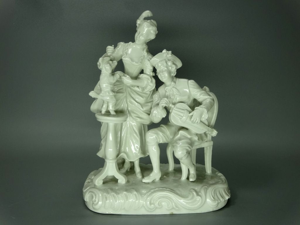Antique Romance Rehearsal Porcelain Figurine Original Ludwigsburg Germany 20th Art Sculpture Dec #Rr5