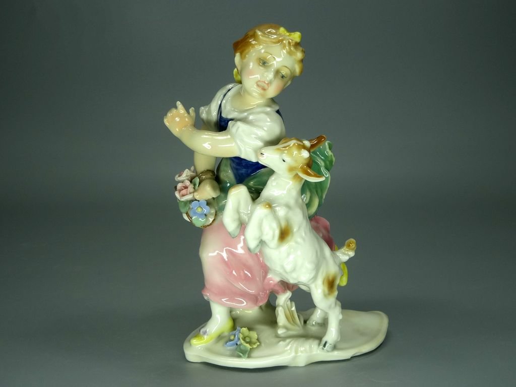 Antique Fun Time Porcelain Figurine Original KARL ENS Germany 20th Art Statue Dec #Rr129