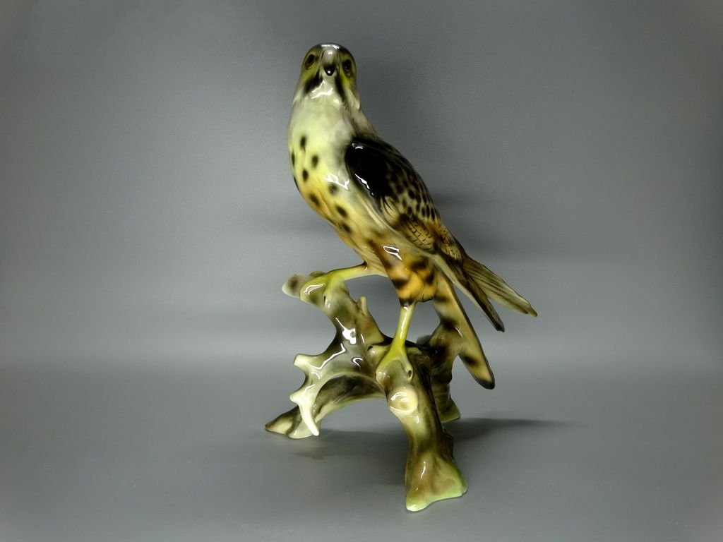 Antique Falcon Bird Porcelain Figurine Original Keramos Germany 20th Art Statue Dec #Rr190