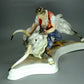 Vintage XL Bull Fight Porcelain Figurine Original Herend Germany 20th Art Statue Dec #Rr169