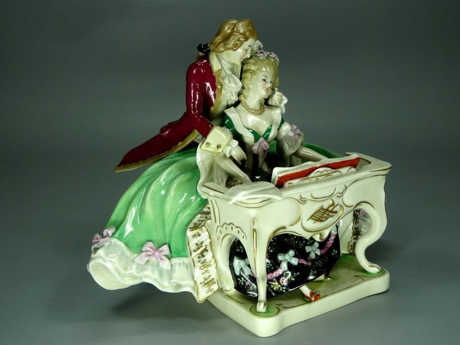 Antique Piano Teacher Porcelain Figurine Original Royal Vienna Austria 20th Art Statue Dec #Rr99