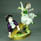 Vintage Funny Swing Porcelain Figurine Original Volkstedt Germany 20th Art Statue Dec #Rr175