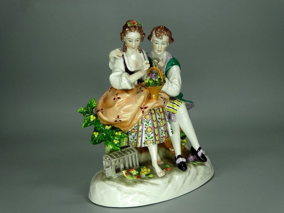 Vintage Summer Story Porcelain Figurine Original Muller&Co Germany 20th Art Statue Dec #Rr158