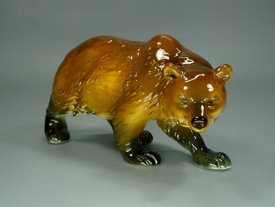 Vintage Brown Bear Porcelain Figurine Original Goebel Germany 20th Art Statue Dec #Rr73
