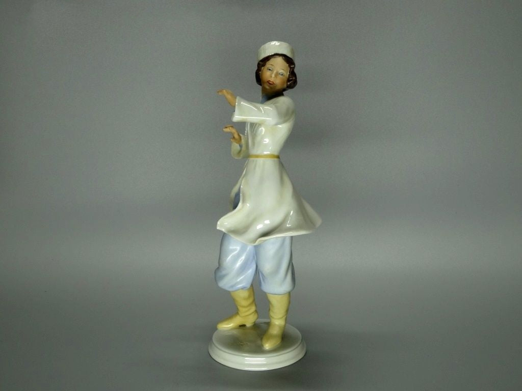 Vintage Cossack Girl Porcelain Figurine Original Schaubach Kunst Germany 20th Art Statue Dec #Rr53