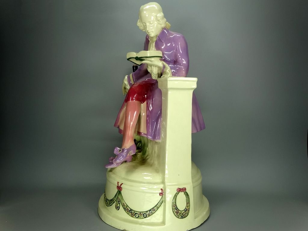 Antique Poet Man Porcelain Figurine Original Goldscheider Austria 20th Art Statue Dec #Rr201