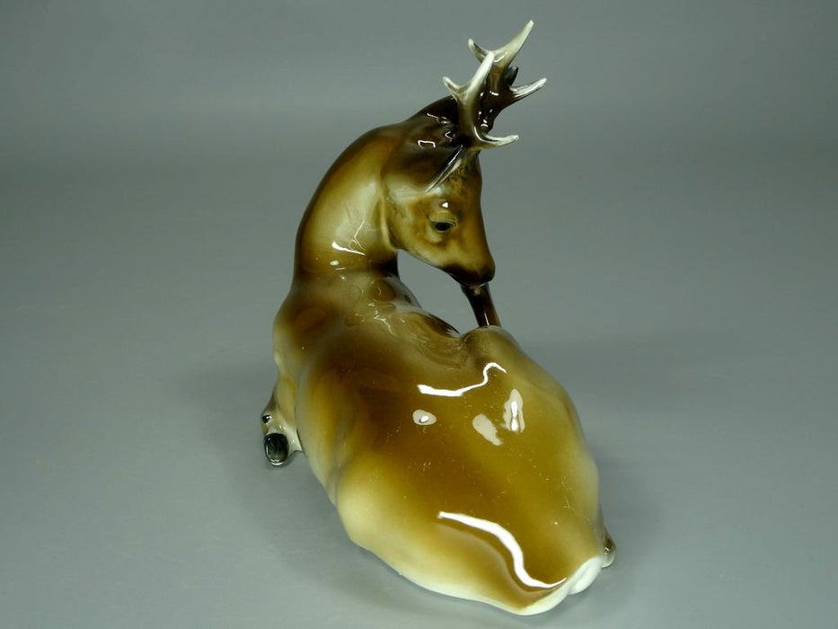 Antique Lovely Deer Porcelain Figurine Original Rosenthal Germany 20th Art Statue Dec #Rr117