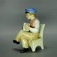Antique Accordion Player Porcelain Figurine Original KARL ENS Germany 20th Art Statue Dec #Rr17