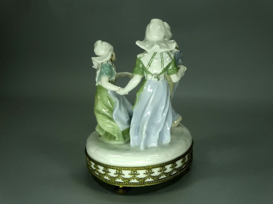 Antique Round Dance Porcelain Figurine Original KARL ENS Germany 19th Art Statue Dec #Rr221