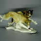 Vintage Playing Greyhounds Porcelain Figurine Original KARL ENS Germany 20th Art Statue Dec #Rr84