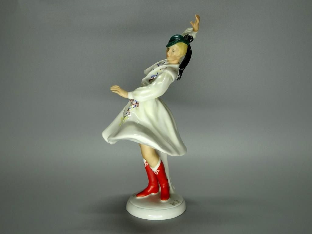 Vintage Bavaria Dancer Porcelain Figurine Original Schaubach Kunst Germany 20th Art Statue Dec #Rr61