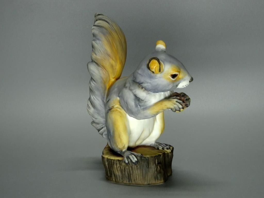 Vintage Squirrel Porcelain Figurine Original Kaiser Germany 20th Art Statue Dec #Rr30