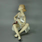 Vintage Guitar Girl Porcelain Figurine Original Wallendorf Germany 20th Art Statue Dec #Rr52