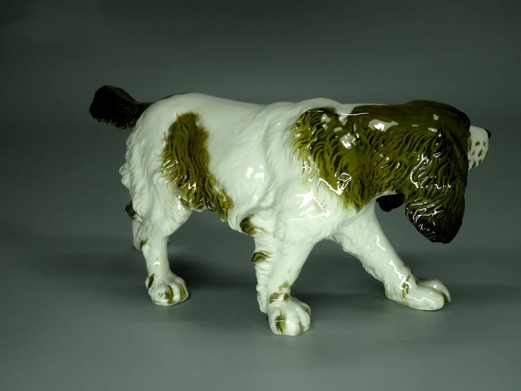 Vintage Spaniel Dog Porcelain Figurine Original Rosenthal Germany 20th Art Statue Dec #Rr113