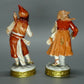 Vintage Gypsies Couple Porcelain Figurine Original Volkstedt Germany 20th Art Statue Dec #Rr15
