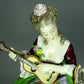 Antique Rehearsal Guitar Porcelain Figurine Original Ernst Bohne & Söhne Germany 20th Art Statue Dec #Rr205