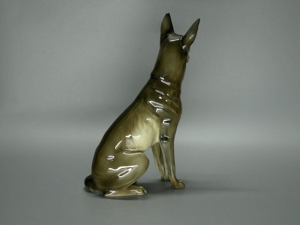 Vintage Shepherd Dog Porcelain Figurine Original Rosenthal Germany 20th Art Statue Dec #Rr91