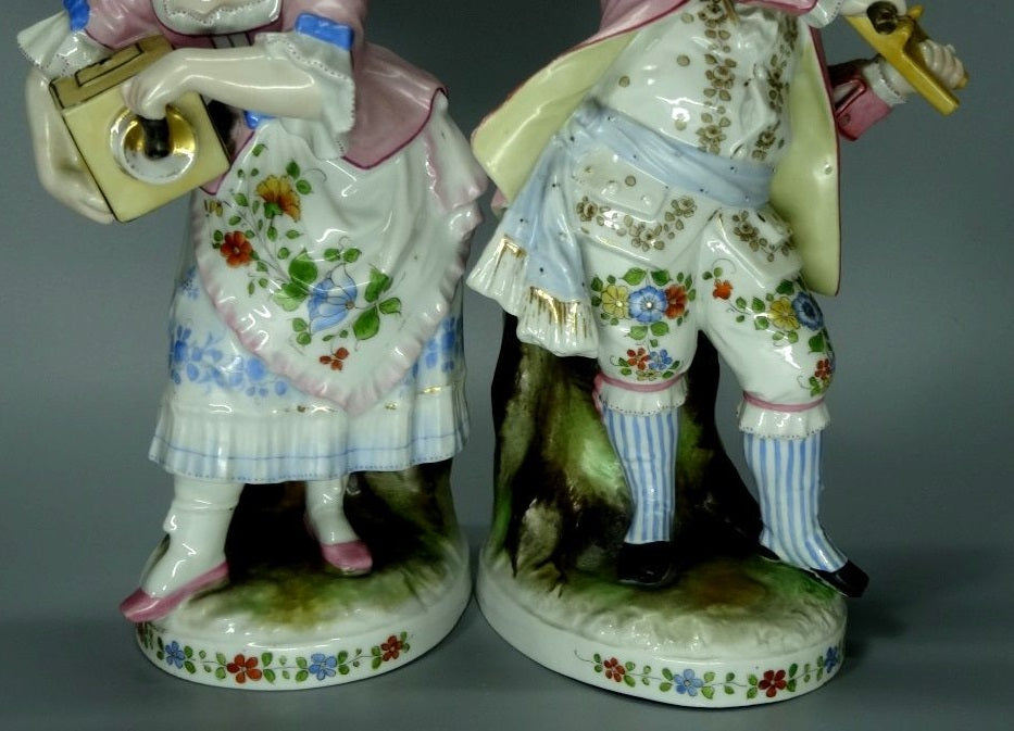 Antique Funny Couplets Porcelain Figurine Original PESNEKK Germany 20th Art Statue Dec #Rr135