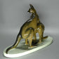 Antique Kangaroo Porcelain Figurine Original Galluba & Hofmann Germany 20th Art Statue Dec #Rr35