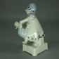 Antique Girl & Doll Porcelain Figurine Original Wilhelms Feld Germany 20th Art Sculpture Dec #Rr9