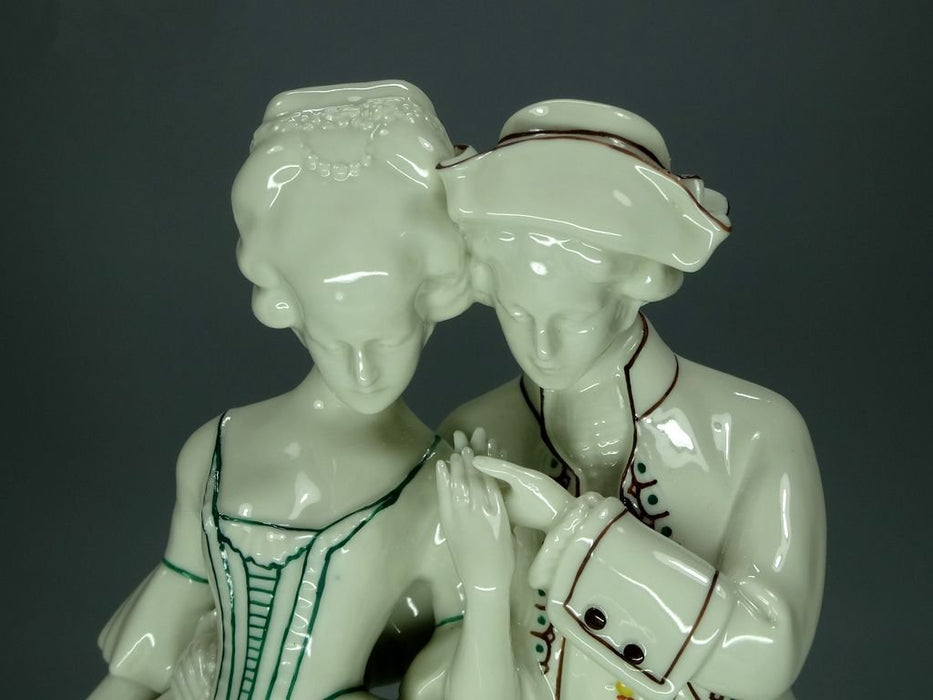 Antique Love Couple Porcelain Figurine Original Kister Alsbach Germany 20th Art Statue Dec #Rr214