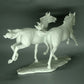 Vintage White Horses Porcelain Figurine Original Kaiser Germany 20th Art Statue Dec #Rr123