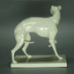 Vintage White Levretka Porcelain Figurine Original Nymphenburg Germany 20th Art Statue Dec #Rr85