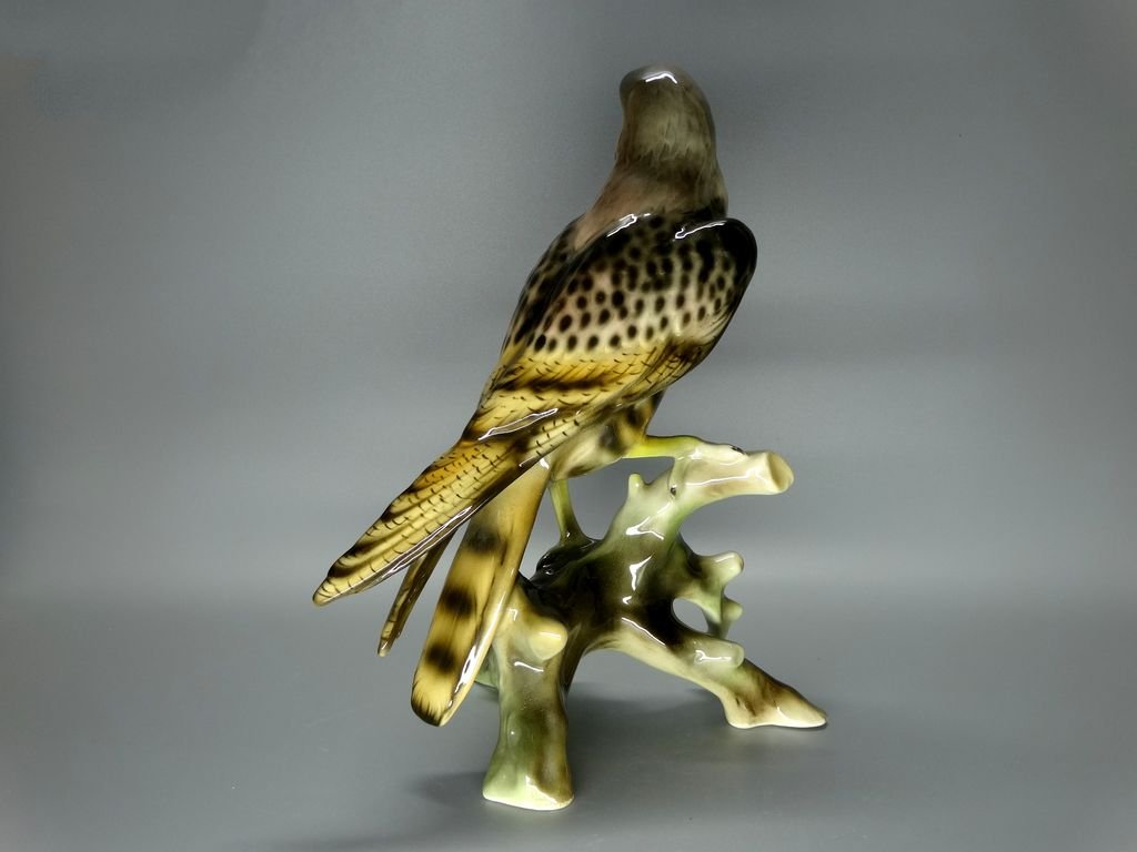 Antique Falcon Bird Porcelain Figurine Original Keramos Germany 20th Art Statue Dec #Rr190