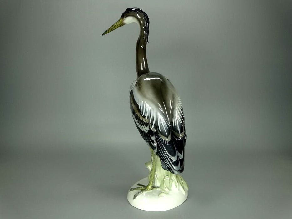 Vintage XL Heron Porcelain Figurine Original Rosenthal Germany 20th Art Statue Dec #Rr133