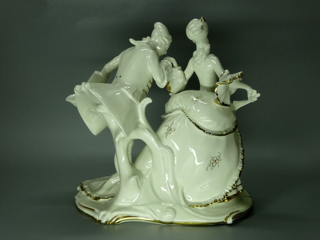 Vintage Nice Meeting Porcelain Figurine Original Schaubach Kunst Germany 20th Art Statue Dec #Rr148