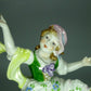 Vintage Funny Swing Porcelain Figurine Original Volkstedt Germany 20th Art Statue Dec #Rr175