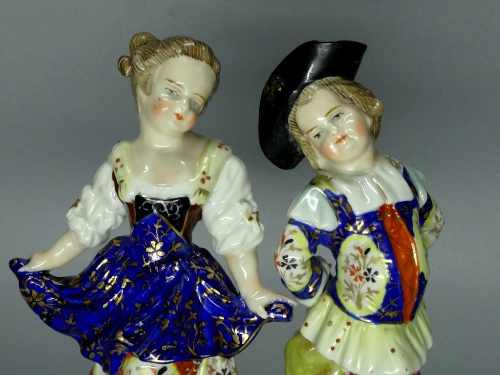 Antique Lovely Babies Porcelain Figurine Original Sitzendorf Germany 19th Art Statue Dec #Rr134