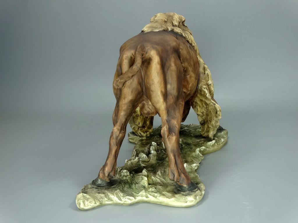 Vintage Bison Porcelain Figurine Original Kaiser Germany 20th Art Statue Dec #Rr179