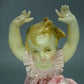 Antique Fright Girl Porcelain Figurine Original KARL ENS Germany 20th Art Statue Dec #Rr161