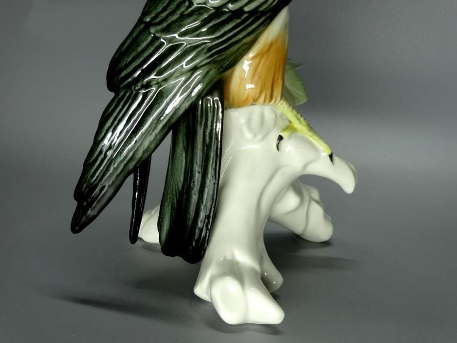 Vintage Black Hawk Porcelain Figurine Original KARL ENS Germany 20th Art Statue Dec #Rr153
