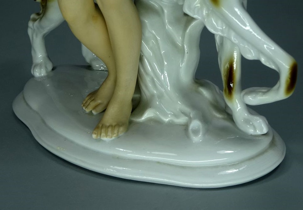 Vintage Fantasy Porcelain Figurine Original Fasold&Stauch Germany 20th Art Statue Dec #Rr217