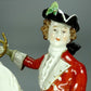 Antique Lady Hunters Porcelain Figurine Original Volkstedt Germany 19th Art Statue Dec #Rr167