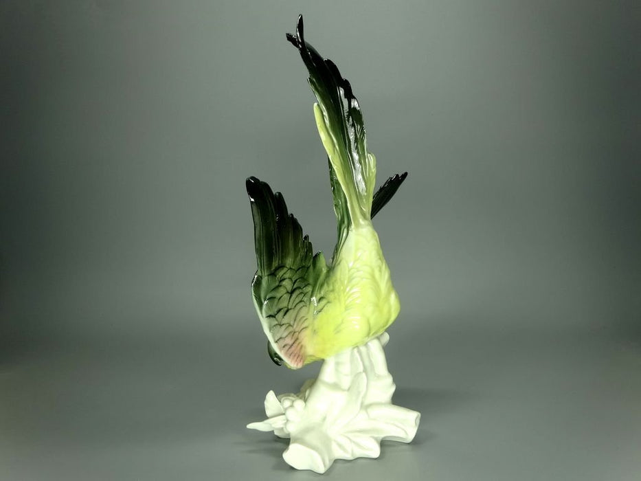 Antique Cockatoo Bird Porcelain Figurine Original KARL ENS Germany 20th Art Statue Dec #Rr172