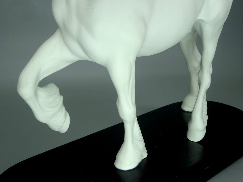 Antique White Horse Porcelain Figurine Original Goebel Germany 20th Art Statue Dec #Rr213