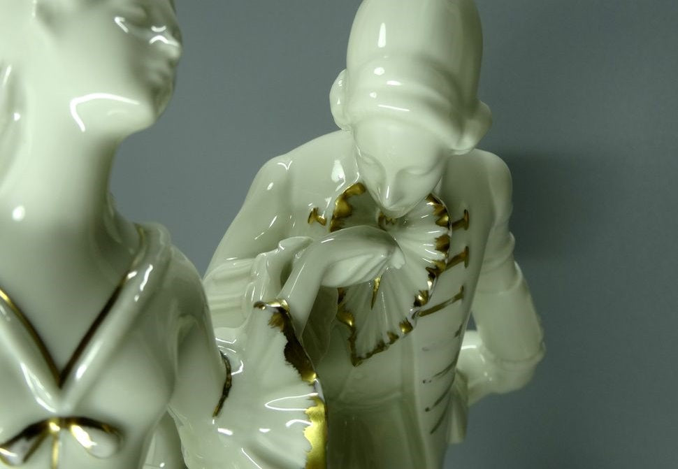 Vintage Nice Meeting Porcelain Figurine Original Schaubach Kunst Germany 20th Art Statue Dec #Rr148