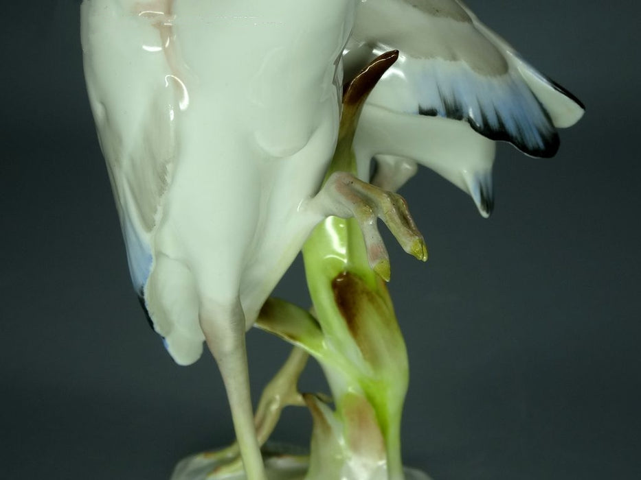 Vintage Herons Bird Porcelain Figurine Original Hutschenreuther Germany 20th Art Statue Dec #Rr71