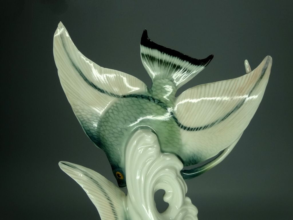 Antique Scalars Fishes Porcelain Figurine Original KARL ENS Germany 20th Art Statue Dec #Rr132