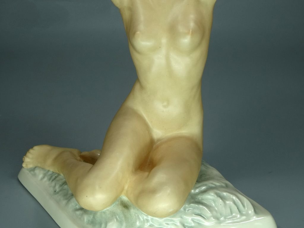 Antique Lady Sunday Porcelain Figurine Original Royal Dux Germany 20th Art Statue Dec #Rr204