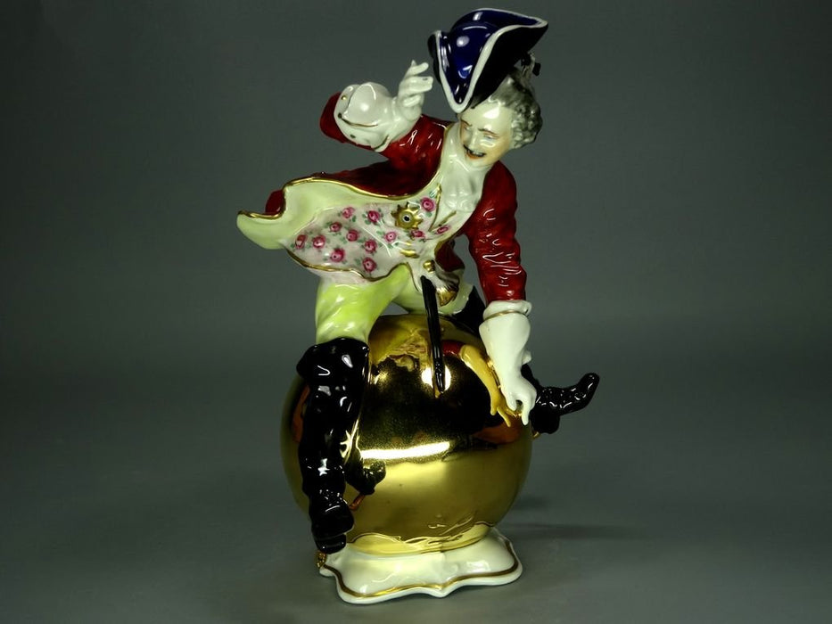 Antique Munchausen Porcelain Figurine Original Capodemonte Italy 20th Art Statue Dec #Rr243